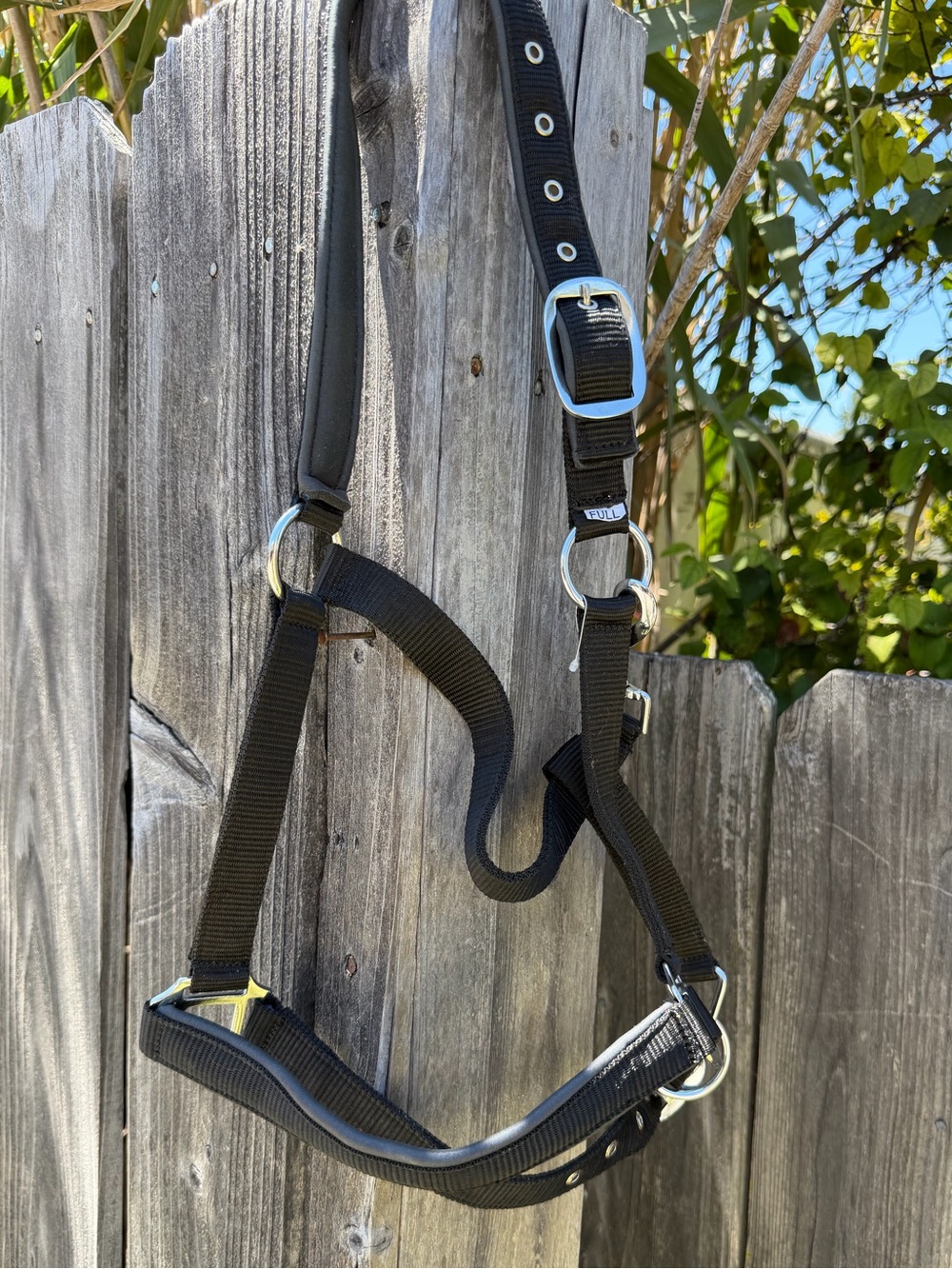 NWOT Black Adjustable Nylon Halter